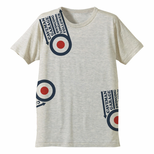 Mods, UK rock design T-shirt [Oatmeal] 360 design unisex 短袖圓領T卹 第3張的照片