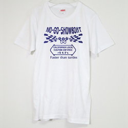 ちょっとひねくれたホットロッドTシャツ【ホワイト】ユニセックス しっかり生地のクルーネックTシャツ 2枚目の画像