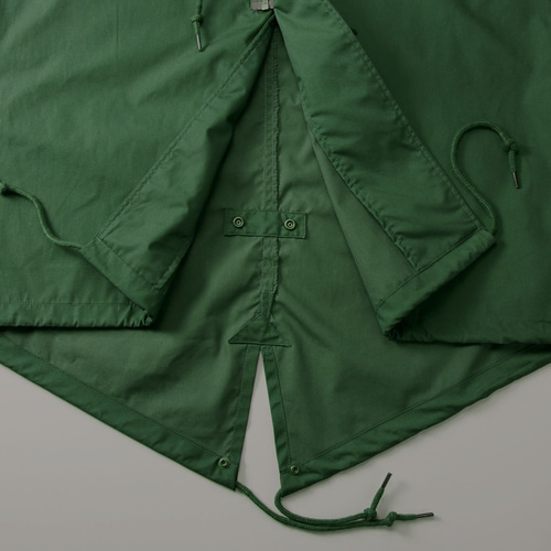 ワンポイントがクールな大人のモッズコート 【オリーブドラブ】ユルめ