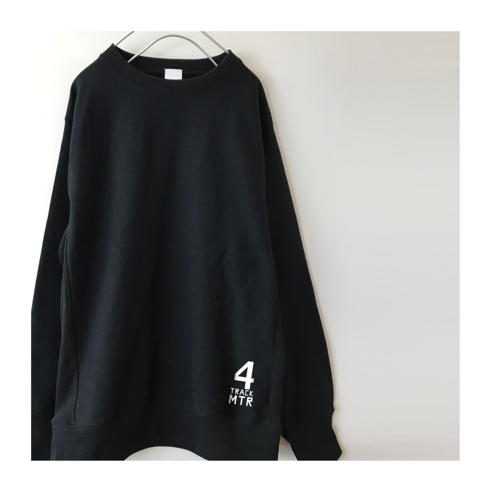 宅録系音楽スウェット 4チャンネルMTR【ブラック】 厚手生地の裏起毛ぬくぬくトレーナー ユニセックス