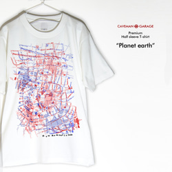 80s ＵＫロックオマージュ デザインのプレミアムなTシャツ 【ホワイト】やや厚め生地のハイグレード半袖クルーネック 1枚目の画像