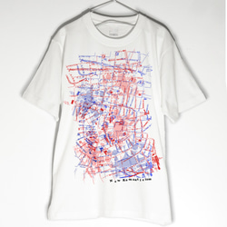 80s ＵＫロックオマージュ デザインのプレミアムなTシャツ 【ホワイト】やや厚め生地のハイグレード半袖クルーネック 2枚目の画像