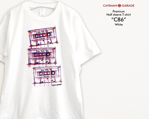 EMPiRE Tシャツとカセットテープ アートなカセットテープTシャツ プレミアム仕様【ホワイト】やや厚め