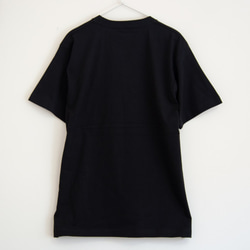 タンバリンのTシャツ プレミアム仕様【ブラック】やや厚め生地のハイグレード半袖クルーネック 3枚目の画像