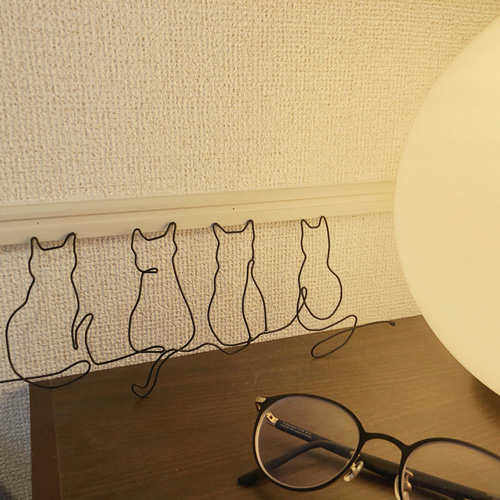 ワイヤークラフト ねこ 猫 立体・オブジェ nao 通販 11280364｜Creema