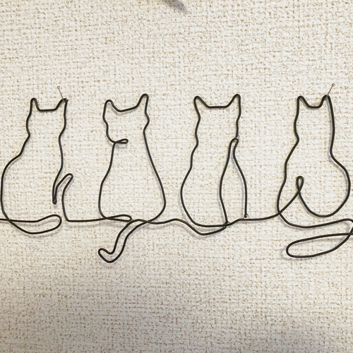 ワイヤークラフト ねこ 猫 立体・オブジェ nao 通販 11280364｜Creema