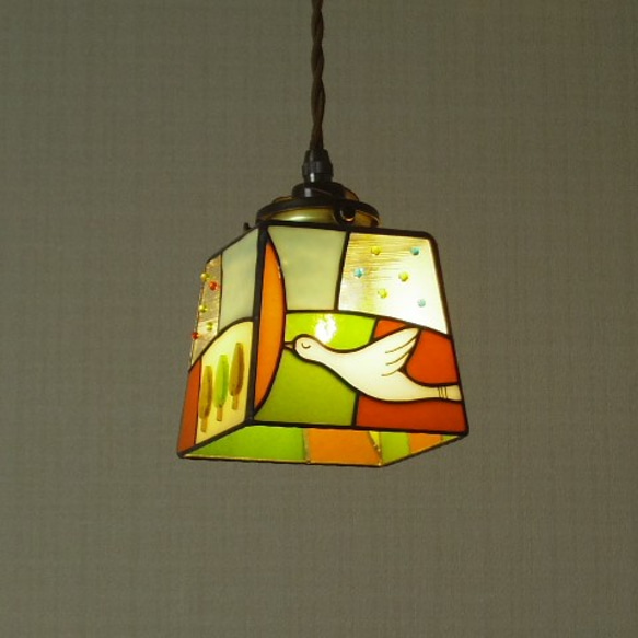 小さな旅する鳥ランプ＋ペンダント灯具 2枚目の画像