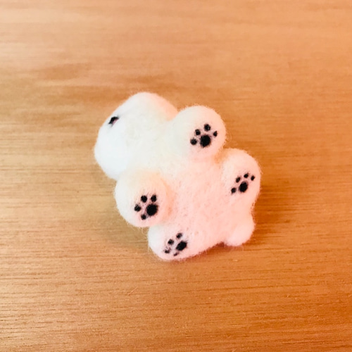 えびこオーダー品ふんわり羊毛トイプードル(ホワイト) いつでもいっしょ♪ ふわふわ小さなアプリコットカラートイ
