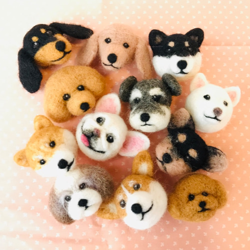 展示のみ〉販売終了作品 羊毛フェルトのうちの子オーダー(ブローチ