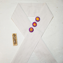 くるみボタン半衿　ハロウィン　カボチャネコ 7枚目の画像