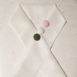 くるみボタン半衿用くるみボタン単品　花見団子カラー 4枚目の画像