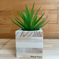 wood cube 　木製　鉢カバー　観葉植物　　ガーデニング 3枚目の画像