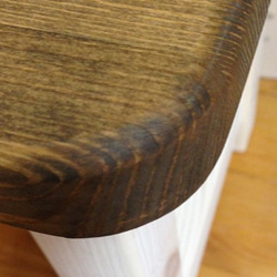 ローカウンターテーブル＋スツール2脚set♡天然木のやさしい机と椅子　[木工職人がつくる]高品質の家具 4枚目の画像