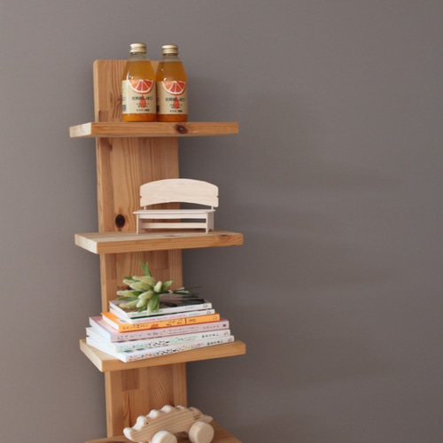 【茉莉花さん専用】ブックタワー ナチュラル 只今追加生産中 ブックタワー ストレート クリア/01 本棚・絵