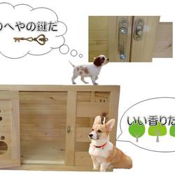 わんちゃんも安心　ヒノキの犬小屋  ペットサークル　受注生産 2枚目の画像