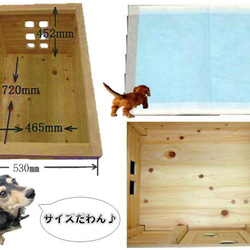 わんちゃんも安心　ヒノキの犬小屋  ペットサークル　受注生産 3枚目の画像