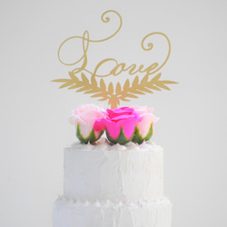 ”Love” 　無塗装  ケーキトッパー「LOVE」  結婚式  ケーキ 5枚目の画像
