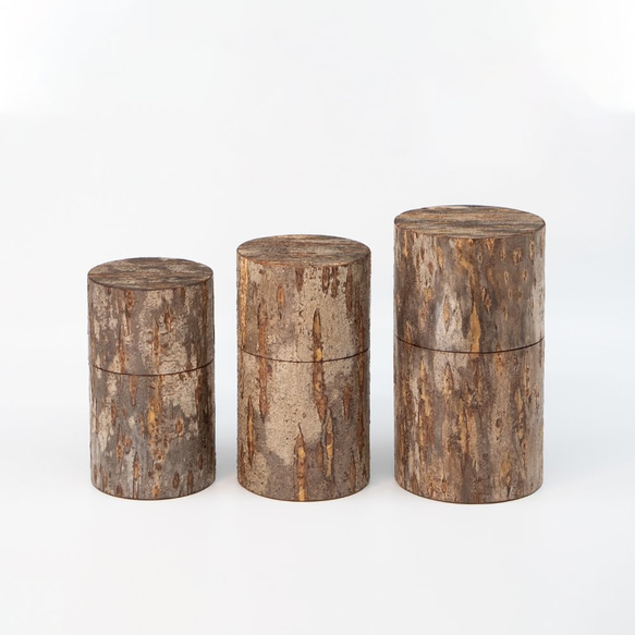 桜皮を使った秋田の伝統工芸品「樺細工」　CANISTER/150 「YATSU」 YATSU