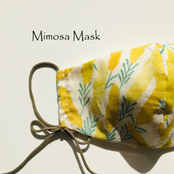 ミモザ・リネンのナチュラルな春マスク 3枚目の画像