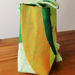 帯バッグ　緑の風　Obi Bag: Green Wind 3枚目の画像