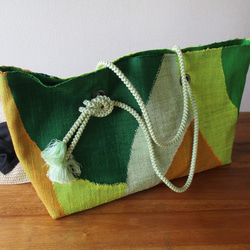 帯バッグ　緑の風　Obi Bag: Green Wind 5枚目の画像