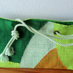 帯バッグ　緑の風　Obi Bag: Green Wind 7枚目の画像