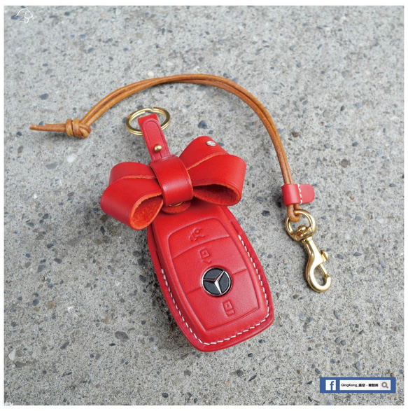 『隨處都是冒險』賓士 Benz GLA 汽車鑰匙皮套 手工皮套 第2張的照片
