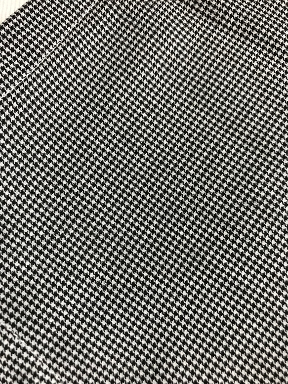 エプロン レディース 白黒チェックツートン 5枚目の画像