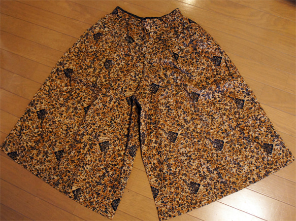 バティック布のキュロットスカート02 3枚目の画像