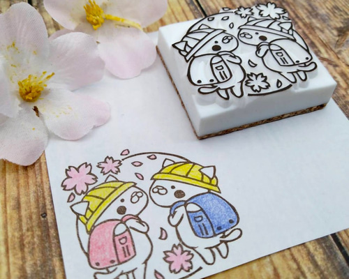 消しゴムはんこ No.44 さくらのリース