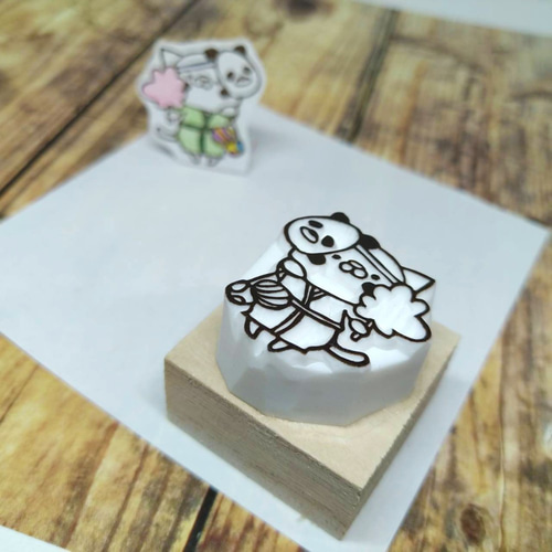 消しゴムはんこ♪夏祭り♪めいいっぱい楽しむねこ♪ はんこ・スタンプ