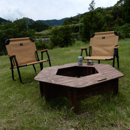 キャンプ 囲炉裏テーブル天板セット 焚き火台 コンパクト キャンプ 囲炉裏テーブル天板セット 焚き火台 コンパクト