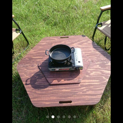 キャンプ 囲炉裏テーブル焚き火台天板セット 2枚目の画像