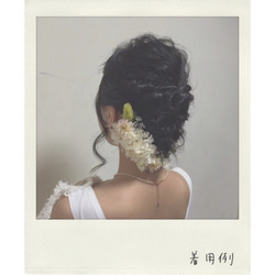 プリザーブドのかすみ草紫陽花ヘッドドレス⁂ブライダル.ウェディング 2枚目の画像