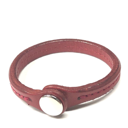 スナップレザーブレスレット/日本製/シンプル/おしゃれ/メンズ