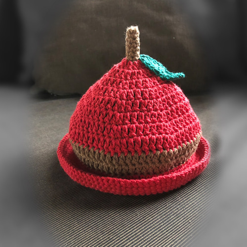 どんぐり帽子 コットン100%のフルーツ麦わら帽子風 帽子(ベビー  