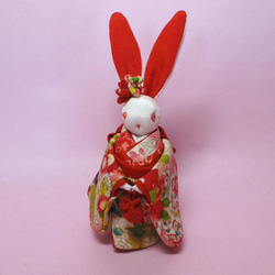 着物うさぎ ちりめん細工 その他人形 和布細工工房 愛彩 通販