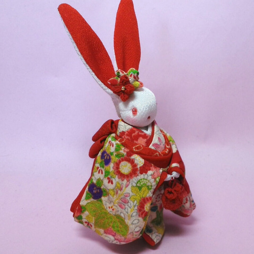 着物うさぎ ちりめん細工 その他人形 和布細工工房 愛彩 通販 1600836