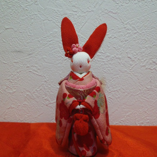 着物うさぎ ちりめん細工 その他人形 和布細工工房 愛彩 通販 着物うさぎ ちりめん細工 その他人形 和布細工工房 愛彩 通販