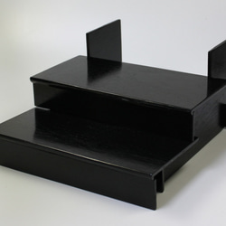 組立式雛壇 3段（黒色）※試作処分品 3枚目の画像