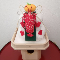 鏡餅 お正月·伊勢海老付き(ちりめん細工) その他置物 和布細工工房 愛