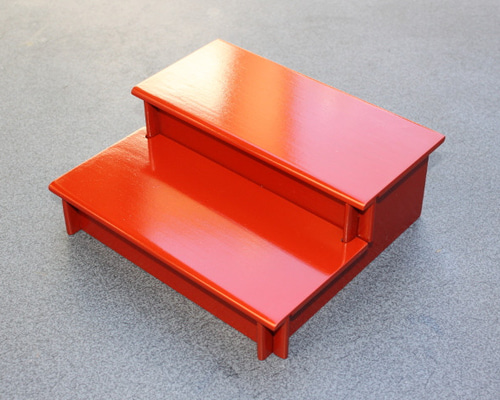 組み立て式雛壇 2段（鎌倉赤） 棚・シェルフ・ラック 和布細工工房 愛