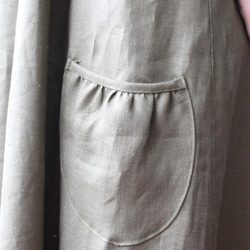 オリーブグリーンリネンサロペットスカート『フリーサイズ』M〜LLキャミワンピース カーキ 6枚目の画像