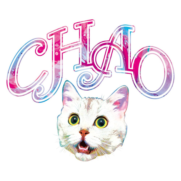 ねこTシャツ「NEKO CHAO」 2枚目の画像