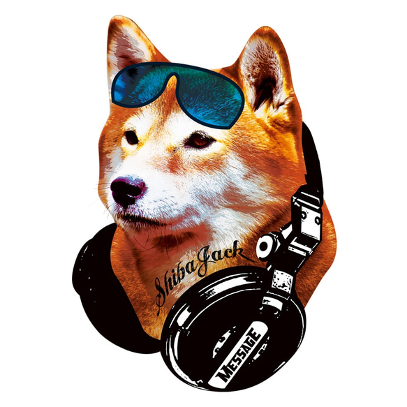 ミュージック柴犬Tシャツ「Shiba Jack」 2枚目の画像