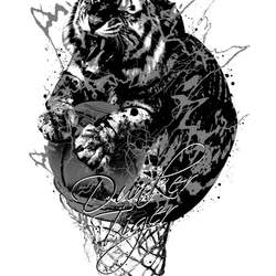 バスケアニマルTシャツ「Dunker Tiger Black」 2枚目の画像