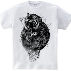 バスケアニマルTシャツ「Dunker Tiger Black」 3枚目の画像