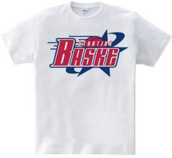 バスケTシャツ「STARTING BASKE」 3枚目の画像