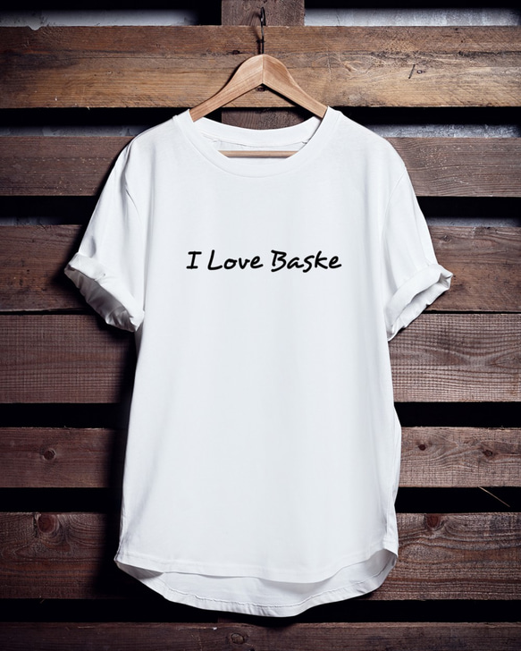 バスケTシャツ「I Love Baske」 1枚目の画像