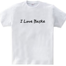 バスケTシャツ「I Love Baske」 3枚目の画像